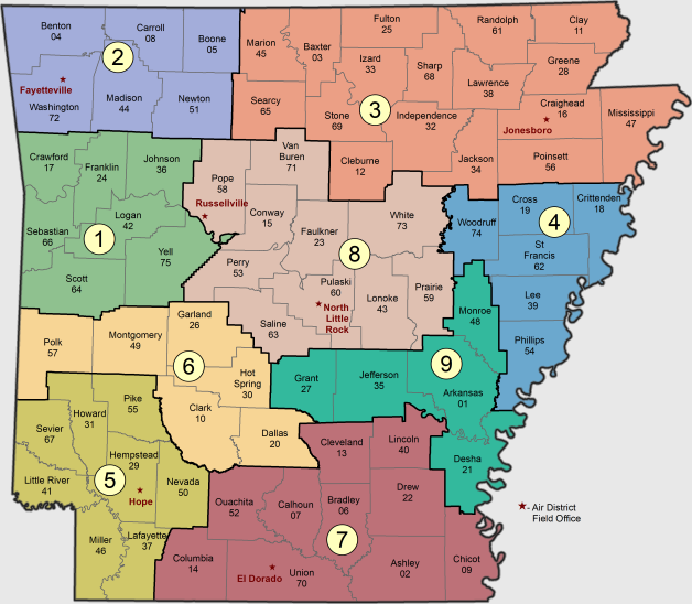 Air Office Inspection District Map