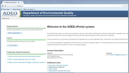 arkansas department of environmental quality adeq