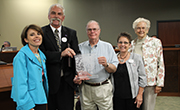 Teresa Marks, left, with representatives of Hot Springs/Garland County Beautification Commission