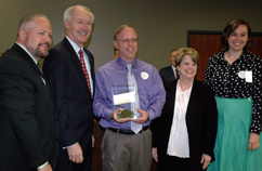 Left to Right: Don Marr, Governor Asa Hutchinson, Brian Pugh, ADEQ Director Becky Keogh, Kate Barnes