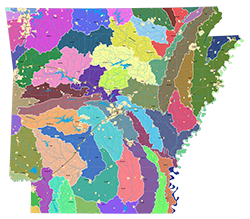 Map of Arkansas Watersheds