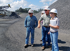 Business Assistance Program Manager on site visit at BLK Quarries