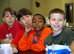 Students visit the lab during Earth Day at the Arkansas Department of Environmental Quality