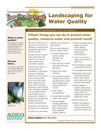 Landscaping for Water Quality