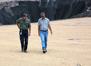 Engineer site visit at facility under construction